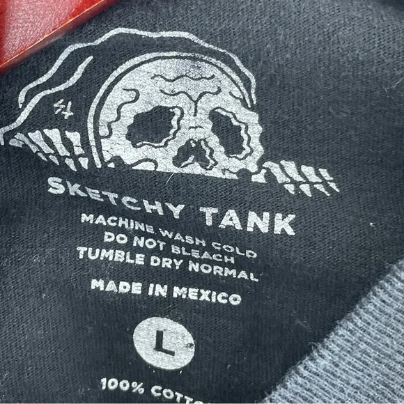 Sketchy Tank Mens Size L Adios Amigos short sleeve shirt 1957 - Picture 4 of 7